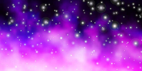 Light Purple vector layout with bright stars. Blur decorative design in simple style with stars. Pattern for wrapping gifts.