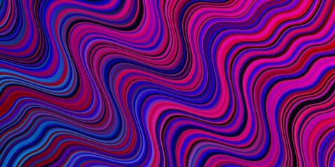 Light Blue, Red vector backdrop with curves. Colorful illustration in abstract style with bent lines. Pattern for business booklets, leaflets