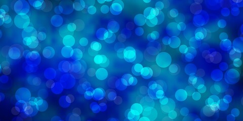 Light BLUE vector template with circles. Colorful illustration with gradient dots in nature style. Design for posters, banners.