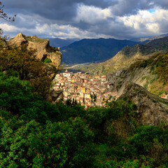 Fototapeta na wymiar view of the city of motta camastra