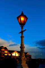old street lamp at night
