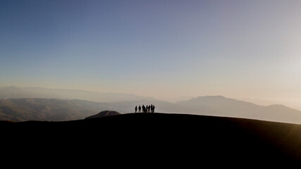 sunset in the mountains