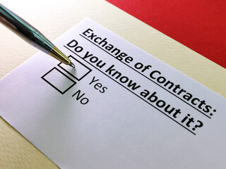 Questionnaire about conveyancing