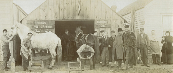 Antique Blacksmith Shop Kansas 1800's Photo