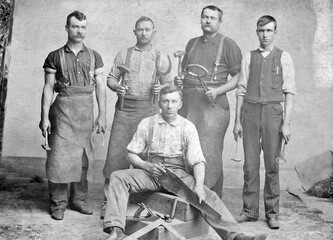 Antique Blacksmith and Carpenter 1885 Photo - Powered by Adobe