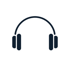 Fototapeta na wymiar Headphones minimal icon.