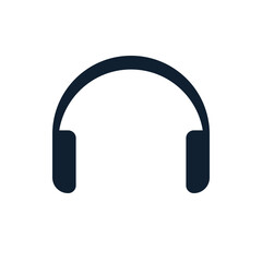 Fototapeta na wymiar Headphones minimal icon