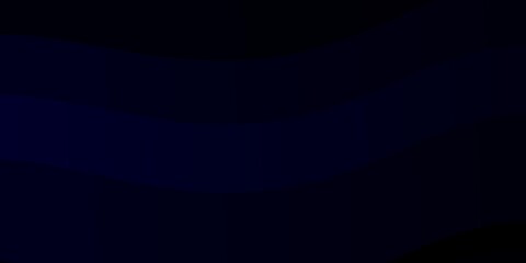 Dark BLUE vector background with bent lines. Illustration in abstract style with gradient curved.  Template for cellphones.