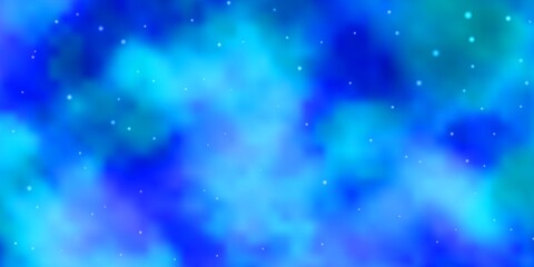 Fototapeta premium Light BLUE vector template with neon stars. Modern geometric abstract illustration with stars. Pattern for wrapping gifts.