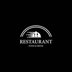 Naklejka premium Restaurant logo template vector icon design