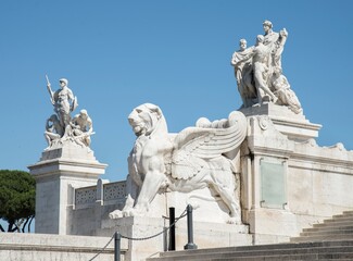 Obraz premium View of the artistic and architectural works present in the Vittoriano