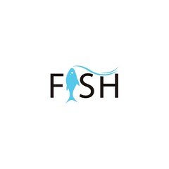 Fish logo template creative vector symbol of fishing club or online