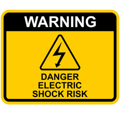 warning, high voltage electrical warning board