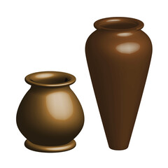 ceramic jug isolated on white background