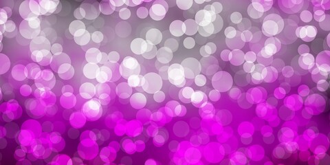 Light Purple, Pink vector backdrop with dots. Colorful illustration with gradient dots in nature style. Pattern for wallpapers, curtains.