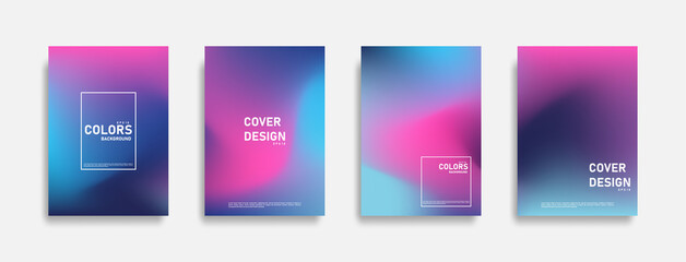 Abstract fluid gradient cover design. Smooth colorful backgrounds.