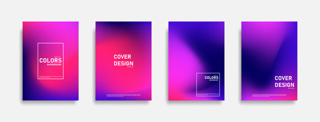 Abstract fluid gradient cover design. Smooth colorful backgrounds.