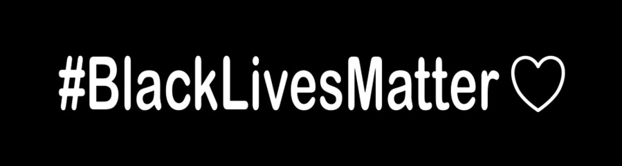 Black lives matter in white vector letters text over black background, social activists quote for human right protest in USA America