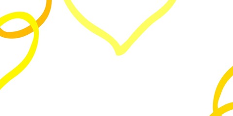 Light Red, Yellow vector backdrop with sweet hearts.