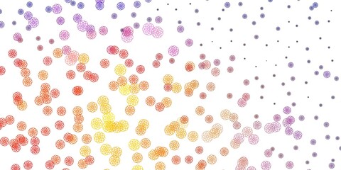 Light Pink, Yellow vector texture with memphis shapes.