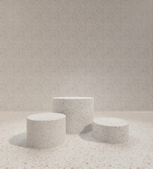 Minimal luxury design Cylinder circle box podium. concept display scene stage platform showcase, product, sale, banner, presentation, cosmetic. 3D