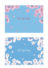 봄의 벗꽃 벡터 일러스트레이션