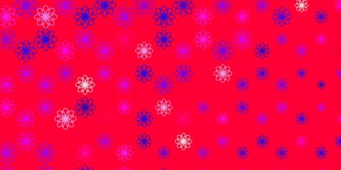 Light Purple, Pink vector background with curved lines.