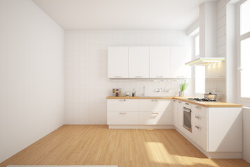 Fototapeta na wymiar modern kitchen interior with kitchen