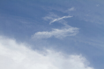 Blue sky background with cloud