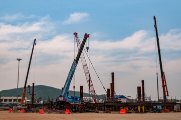 crane on the construction site