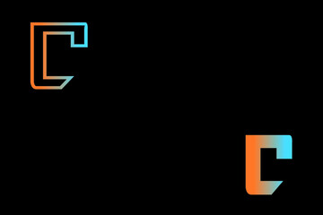 Capital letter C vector image