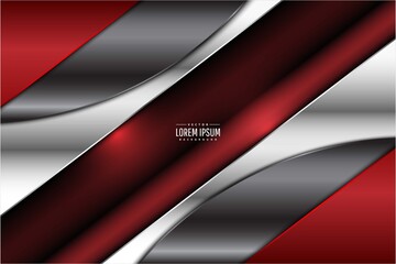  Metallic of red technology background with dark space vector illustration.