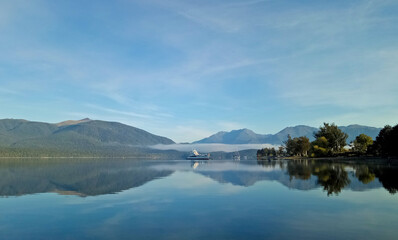 Beautiful scenery inside Fiordland National Park New Zealand