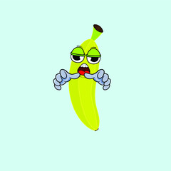 Banana Cute Character for Mascot or Advertising