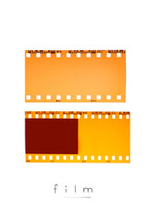  (35 mm.) film collections frame.With white space.film camera.