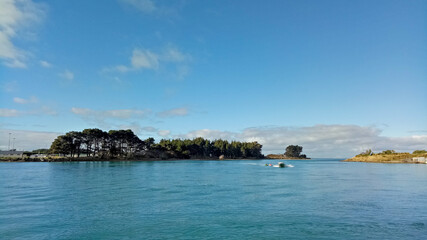 Beautiful scenery around Riverton beach New Zealand