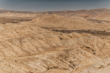 Upper mustang - Kingdom of Lo. ancient city Tibet. Sandstone massif in Nepal. trekking rote. high quality photo. Anapurna area. wild place.close territory. Lomantang - capital.