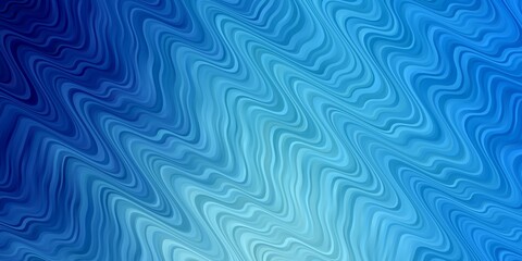 Light BLUE vector pattern with curved lines. Abstract gradient illustration with wry lines. Template for cellphones.