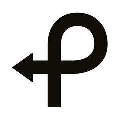 Obraz premium around arrows navigations guide silhouette style icon