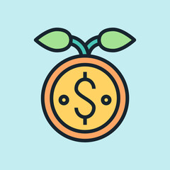 Return on investment. Digital marketing concept illustration, flat design linear style banner. Usage for e-mail newsletters, headers, blog posts