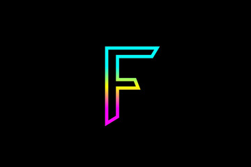Capital letter F vector image