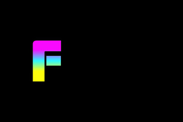 Capital letter F vector image