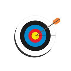 Target with an arrow , Goal achievement concept