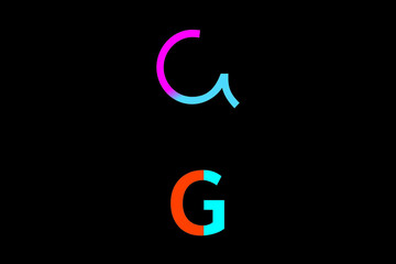 Capital letter G vector image