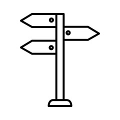 arrow way signal line style icon