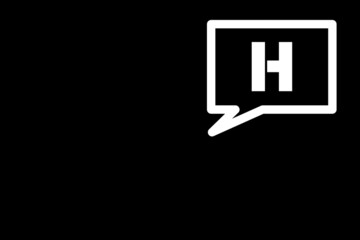 Capital letter H vector image