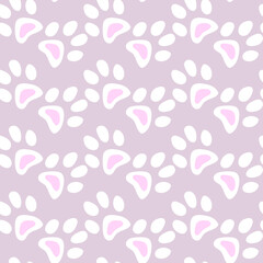 Vector seamless pattern with cat or dog,kitten or puppy footprints. Can be used for wallpaper,fabric, web page background, surface textures.