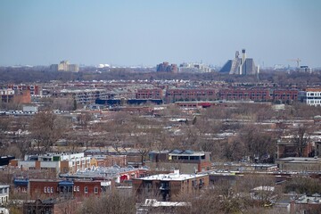 Surroundings of Plateau district from 18th floor roof near La Fontaine Parc