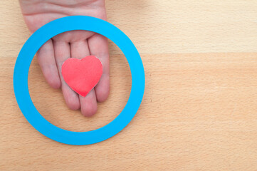 Light blue circle with blood, World Diabetes Day. Symbol on the subject of diabetes