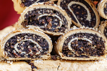 Many poppy seed rolls